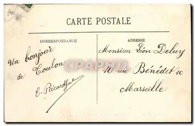 Dreadnought "DIDEROT", Cuirassé d'Escadre — Marine de Guerre — éditeur LL. n°86 — Rewers