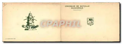 Cruzador de batalha "Dunkerque" — ilustração de estaleiro naval — editor Signore Sottili, n° 55 — Verso
