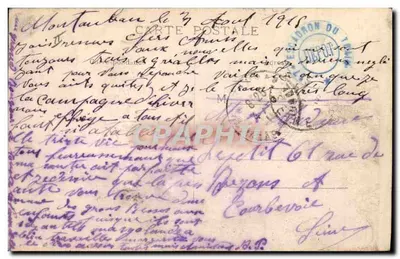 Montauban - A Prefeitura — editor Daynès, n°22 — Verso