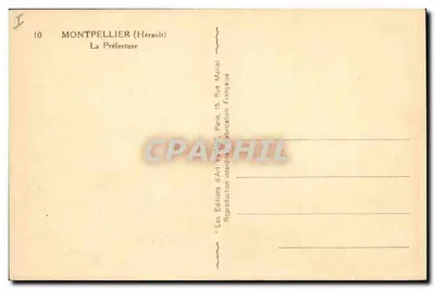 Montpellier (Hérault) — A Prefeitura — Edições de Arte Martel — Verso
