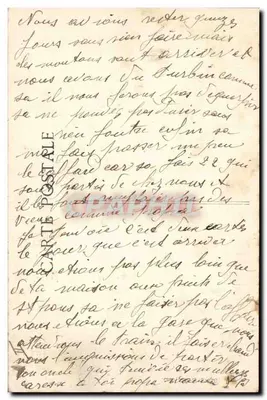 A Rue de la Gare — Bombardamento da Gare, Maio-Junho 1915 — Editor não identificado — Verso
