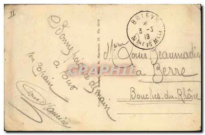 Fleury diante de Donnemont — ruínas de um edifício após guerra — editor Fleury, n° 18 — Verso