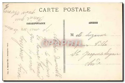 Aix-Noulette (P.-de-C.) — Case bombardate — J. Courcier, Parigi — Verso