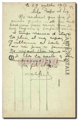 Soissons — Interno della caserma dopo il bombardamento — L. C. H. Paris, n° 162 — Verso