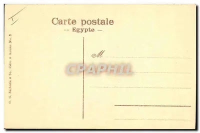 Quai d'Assouan — Egito — G. G. Zacharia & Co. Assuan No. 5 — Verso