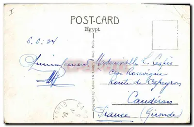 KAIRO — Piramida Chefrena — wydawca Lehert & Landrock, n° 264 — Rewers