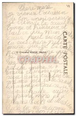 Le Pouliguen (Loire-Inf) — A Gruta Percorrida para o Mar — F. Chapeau, Nantes, n° 10 — Verso
