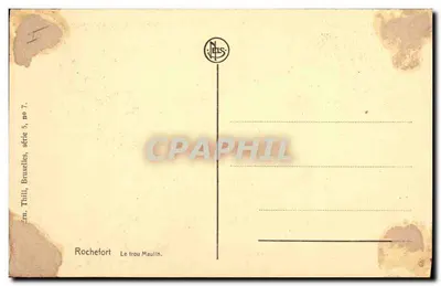 Grutas de Rochefort — Rochefort, O buraco Maulin — Éd. Thill, Bruxelas, série 5, no 7 — Verso