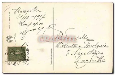 Afilhada — cartão postal de guerra — Paris, Voskin — Verso