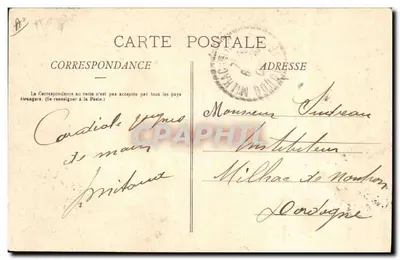 Jovem camponesa da comunidade de Lorient — Morbihan — editor ROSA, n° da série 1 — Verso