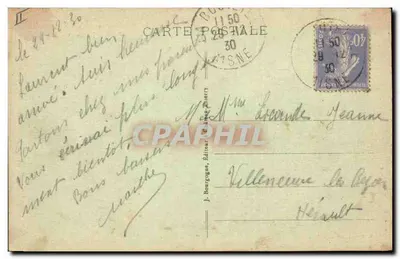 Laon (Aisne) — Sąd Rejonowy (Dawny Biskupi) — J. Bourgogne, Wydawca — Rewers