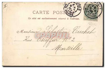 Limoges — Estatua de Gay-Lussac — Palacio de Justicia — J. Fassat, depositado — Reverso