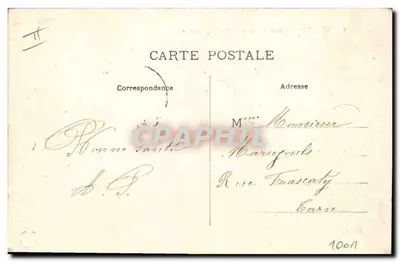 Limoges — Palacio de Justicia y Estatua Gay-Lussac — editor desconocido — Reverso