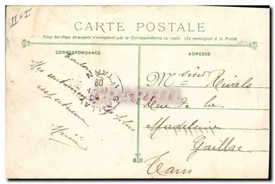 Démocratie — Cuirassé à tourelles — Marine Militaire Française, éditeur Polytotype Ma — Achterkant