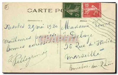 NANTES - A Prefeitura - Palácio com colunatas e portico grego, construído no século XVIII — Verso