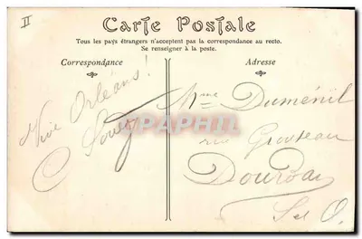 Orléans — A Prefeitura — Editor E. Efeur, n°91 — Verso