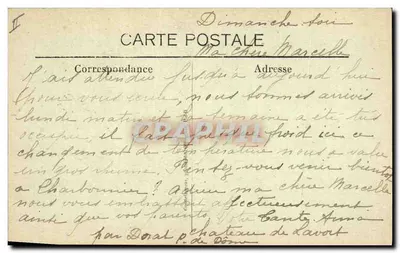 Femmes en Auvergne — Dentelle et fuseaux — G.d'O. — 1018. L'Auvergne — Verso