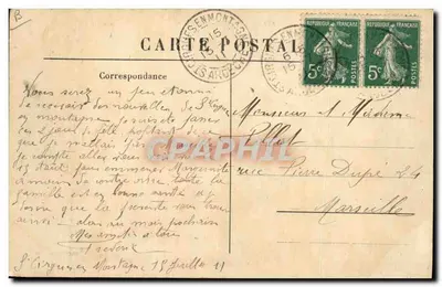 Uma camponesa a cavalo — Le Puy — M.B. Le Puy — Verso