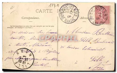 Auvergne - Un angolo del Mercato a Bandins — L'Auvergne Historique et Pittoresque, ed. Léon Brignon, n°63 — Verso