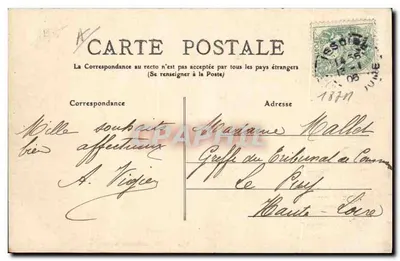 La Bourrée d'Auvergne — cena de vilarejo — M.T. I.L. n°2054 — Verso