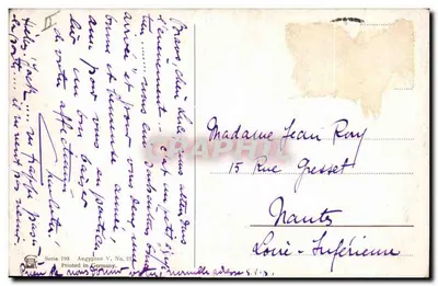 Os Colossos de Memnon em Tebas — série Bilhete postal antigo 798, impressa na Alemanha — Verso