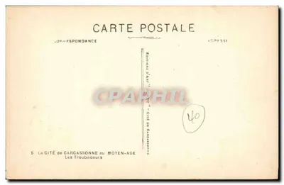 La Ciudad de Carcassonne en la Edad Media — Los Trovadores — Ediciones de Arte 'L'Ordy' - Ciudad de Carcassonne — Reverso