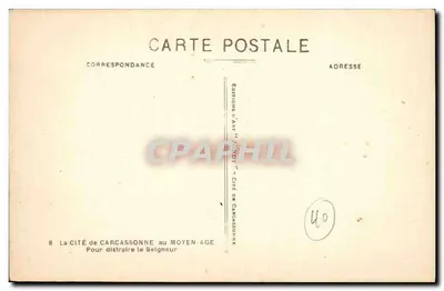 Bekijk van de stad Carcassonne in de middeleeuwen — Edities D'Art "Nordy" — n°40 — Achterkant