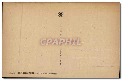 Rochemaure — Stary zamok — Cie des Arts Photomécaniques, Paris — Rewers