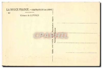 Zamek w Luynes — Loira — Wydawnictwo Sztuki YVON, nr 53 — Rewers