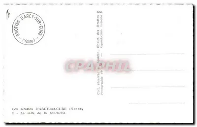 Jaskinie Arcy-sur-Cure — Sala mięsna — Chalet, Chaoublin — Rewers