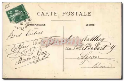 La Balme-les-Grottes (Lèvre) — Wewnętrzne partie jaskiń — Atrium Małych Basenów — H. Bonhomme, nowy koncesjonariusz jaskiń — Rewers