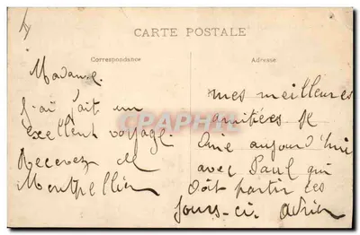 Montpellier - Il Palazzo di Giustizia — Cartolina d'epoca n°641, editore non visibile — Verso