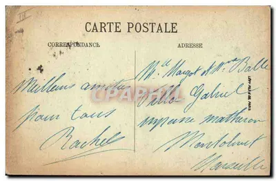 Montauban — Palácio de Justiça e Rua da República — Edição Magasins Réunis — Verso