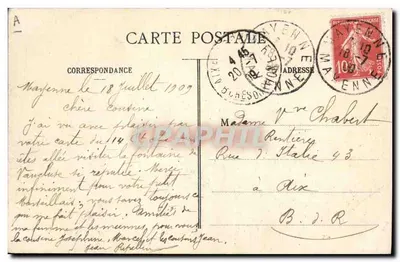 Mayenne - O Palácio de Justiça — E. Chonosnet editor — Verso