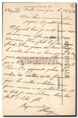 Kruiser van de eerste klasse Ernest-Renan — Marine van de Oorlog — LI. — N°73 — Achterkant