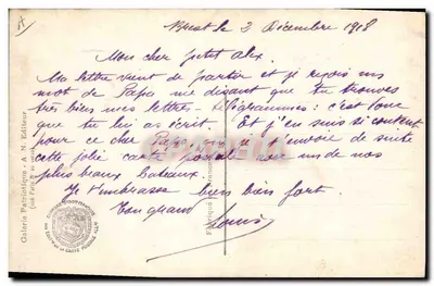 L'"Edgar Quinet" — incrociatore da guerra francese — editore A.N. Paris, n° 4.22 — Verso