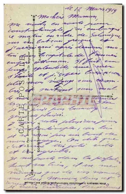 Crucero de artillería D'Entrecasteaux — Marina Militar Francesa Guerra 1914-1918 — editor V. Macoline — Reverso