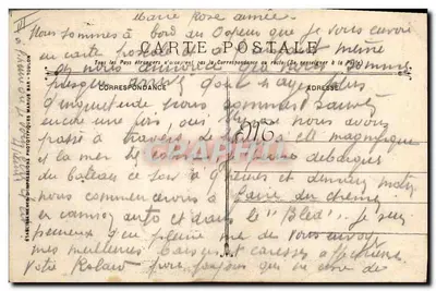 Cruzador de bateria D'ENTRECASTEAUX — Marinha Militar Francesa — Guerra 1914-15-16-17-18 — Verso