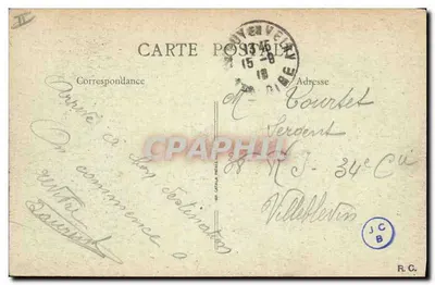 Le Puy (Haute-Loire) — A Prefeitura e a Fontaine Crozatier (Doescultor Crozatier) — B. F. PARIS — Verso