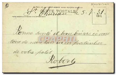 Pontivy - Subprefectuur en Gemeentehuis — bust van Leperdit, uitgever Laurent-Noël, Rennes, n° 65 — Achterkant