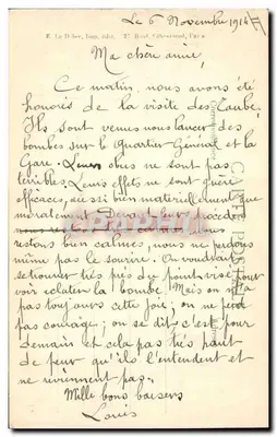 Reims — Boulevard Lundy — destruído por um único projétil em 1914 — 8ª Série — Verso