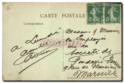 Reims em Ruínas — A Praça do Mercado — B. F. Ollé — Verso
