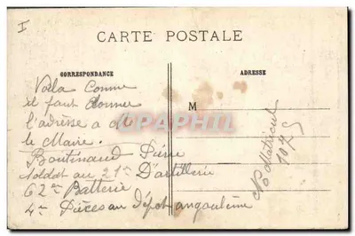 Iglesia de Virginy cerca de Massiges — destruida — IMP. BAUDINIÈRE, NANTERRE — Reverso
