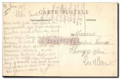 Arras — Oorlogsschade 1914-1915 — Ed. Louis Baquelin, Parijs — Achterkant
