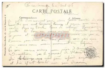Arras — O Sino, na véspera de sua queda — vista tirada da rua Saint-Géry — L. C. H. Paris — Verso