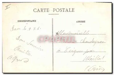 Raon-l'Étape — Entrada da Rue Thiers — Os Vândalos passaram! — L. Cuny, editor, Raon-l'Étape — Verso