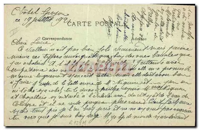 Een oude man — Types en Kledij van Auvergne — M.C. n°20 — Achterkant