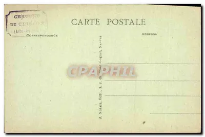 Clisson - Wejście do Zameku — wiersz o królach francuskich i naturze dzikiej — wydawca J. Nozais, Nantes — Rewers