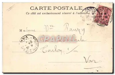 Paryż — Prefektura Policji i Kwatera Cytadeli — L. J. & Cie, Angoulême-Paryż — Rewers