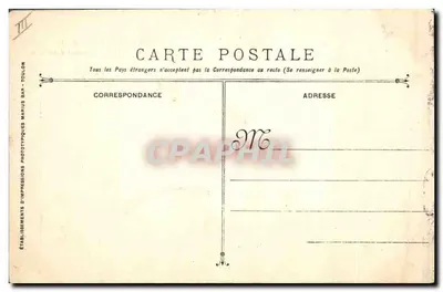 D'ENTRECASTEAUX — Crucero a barbette — Establecimiento Bar-Toulon — Reverso